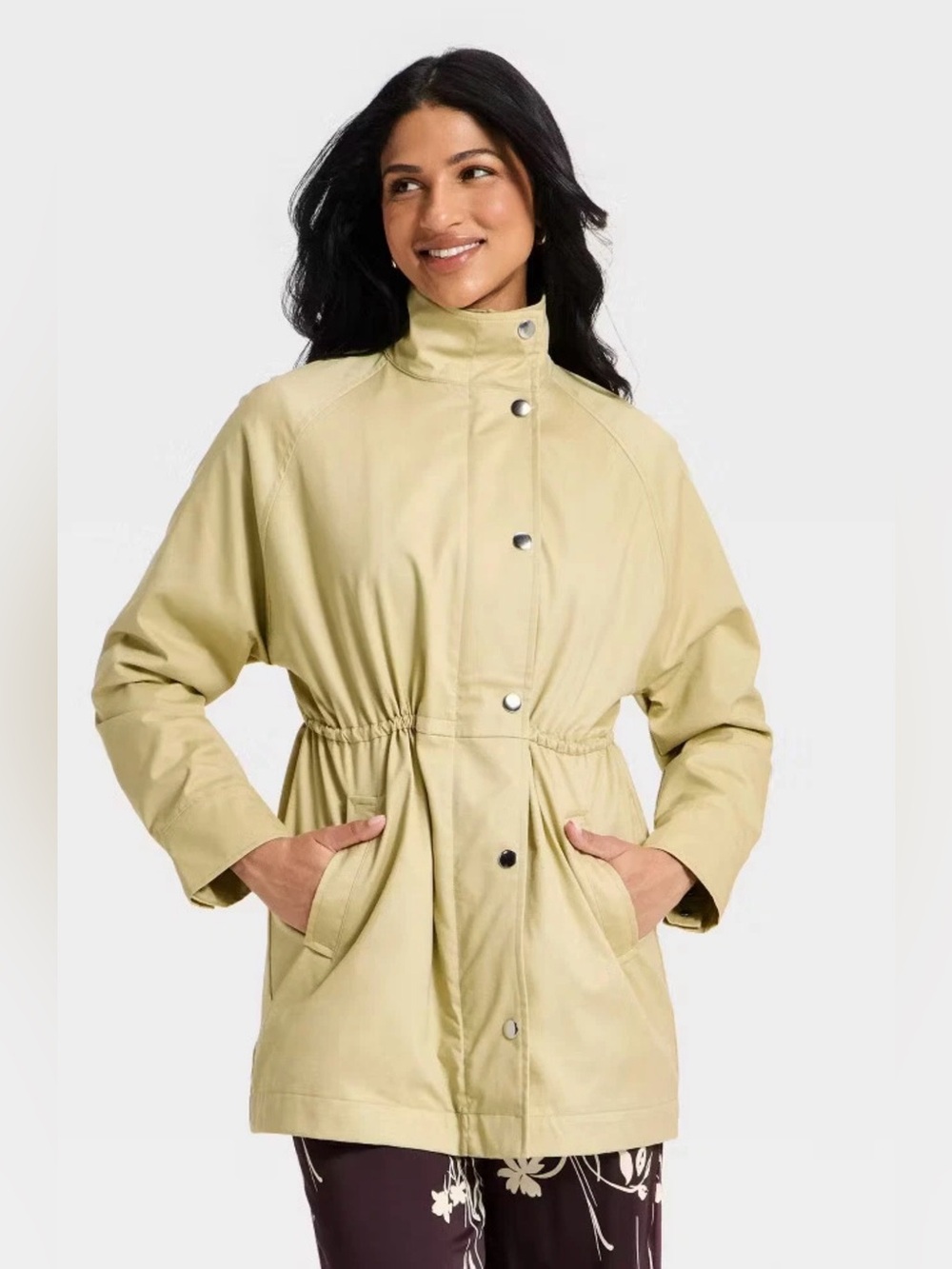 Women's Femme Anorak Jacket - A New Day Size XL Tan Color